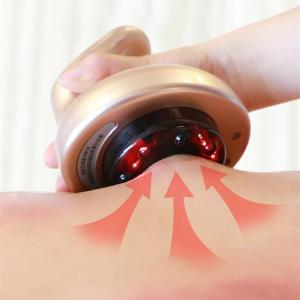 Handheld Body Vacuum Cupping Scraping Massager With Red Light Heating Therapy