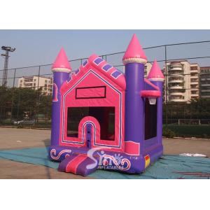 3In1 High Tear Strength Pink Inflatable Jump House with basket hoop for School