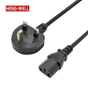 BSI ASTA IEC C13 Connector UK Plug Cable 25m Computer Power Cable with 3 Pin