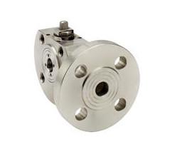 Cheap 3 Way Flat Body Flanged Stainless Steel Ball Valve with “L” port for sale