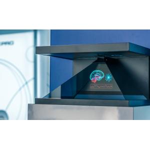 Full HD Resolution Hologram Pyramid Display Unit In Exhibition Hall