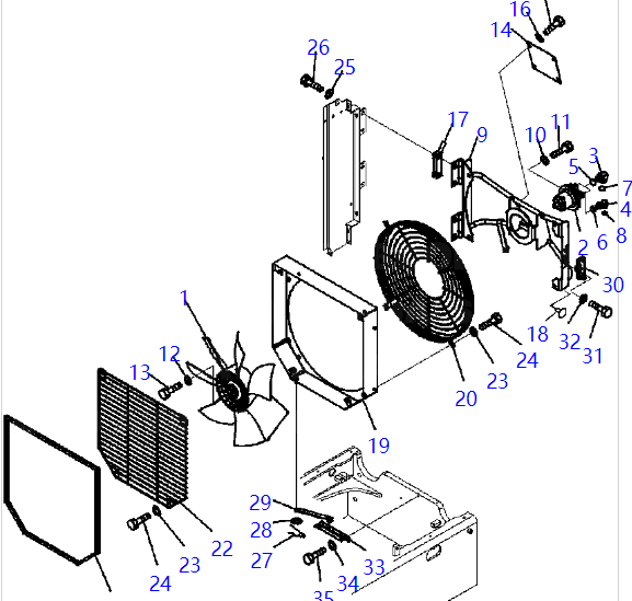 419-03-33242 Fan Motor WA320-5 Radiator Fan Drive Motor 419-03-33242 For Komatsu