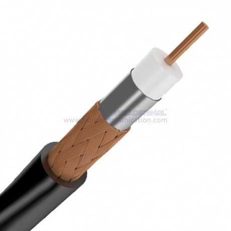 Quality PK75-2-122 BC 45% BC PE 75 Ohm Coaxial Cable In Russia Black Color Jacket wholesale