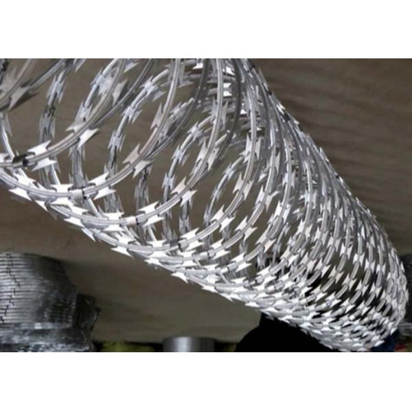 Quality Anti Theft Single Screw Galvanized Razor Barbed Wire 13M Razor Blade Wire Fence wholesale