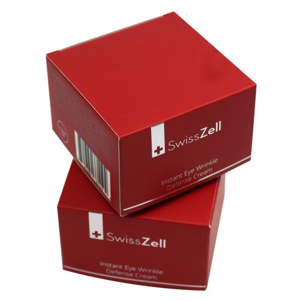 Swiss Zell Cosmetic Packaging Boxes With Protection Holder Inside Cream Paper