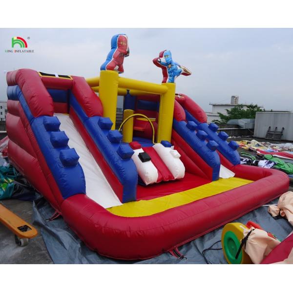 Popular Commercial Inflatable Water Slides with Pool Double Lane Water Slides