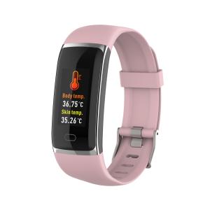 Black TFT IP67 Tuya Smartwatch With Oximeter And Body Temperature