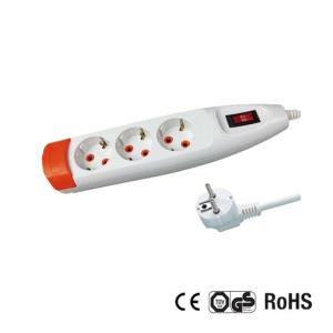 Cheap Germany Type Extension Socket With 1.5m Wire, With Switch CE/GS Certificate for sale