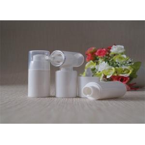 Customized Airless Cosmetic Containers , White Airless Lotion Pump Bottles