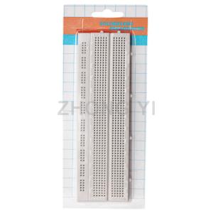 White ABS Metal Soldered Breadboard , Electronic Breadboard Projects