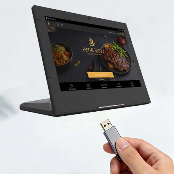 Interactive Restaurant Menu Screen with Multi-Language Support and CMS Updates