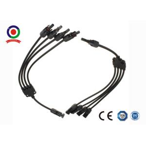 Cheap Y Branch Waterproof Solar Cable Connectors 4 In 1 Aging Resistance for sale