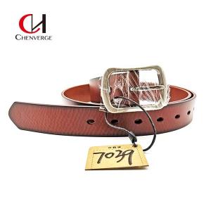 China ODM Multiscene Braided Leather Belt Dark Brown With Pin Buckle on sale