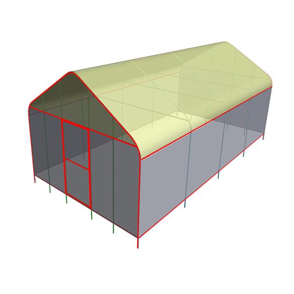 Quality Single Span Greenhouse 8-12m Width with 90mph Wind Resistance wholesale