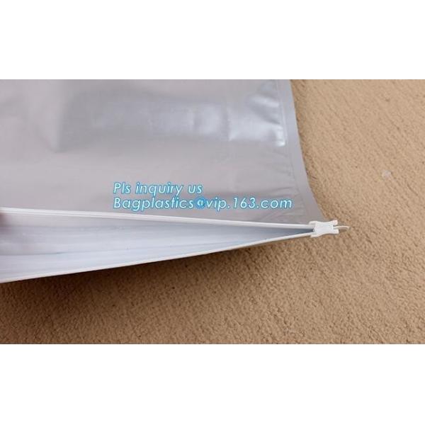 Quality laminated multiple layer plastic aluminum foil bag side gusset pet food bag with slider Zip lockk, Customized Printing Sta wholesale