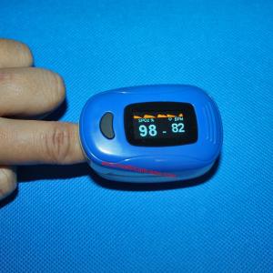 Cheap Blue Handheld Fingertip Pulse Oximeter / Infant Home Pulse Oximeters for sale
