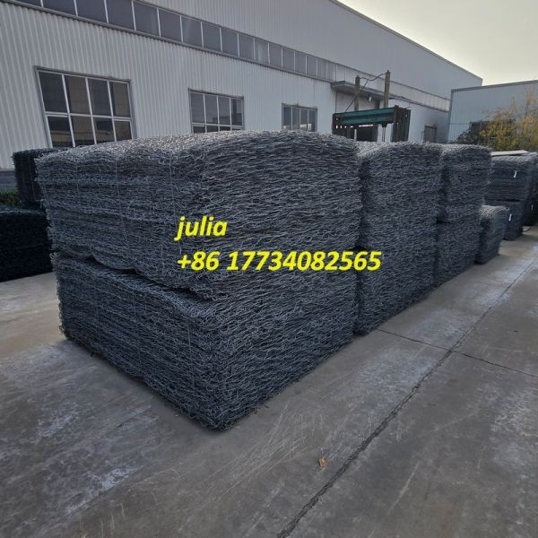 Quality 80x100mm Mesh Structure Woven Gabion Basket Wire Mesh For Riverbank Stabilization And Flood Defense wholesale