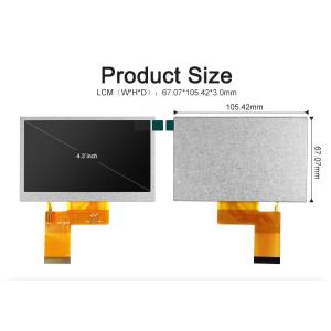 Polcd ST7262E43 Small Tft Lcd Display RGB 24 Bit 4.3 Inch Tft Lcd 800x480