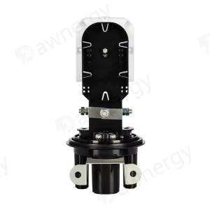 China Vertical Optical Fiber Enclosure 48 Cores Capacity 1 Oval & 4 Round Port Screw-type IP68 Waterproof on sale