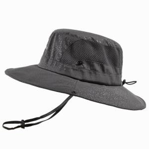 Summer Men'S Outdoor Leisure Big Brim Two Styles Fisherman Hat With Windproof