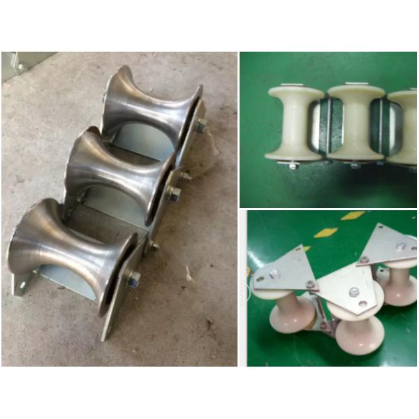 Pithead Spray Painting Steel Three Wheel Cable Roller