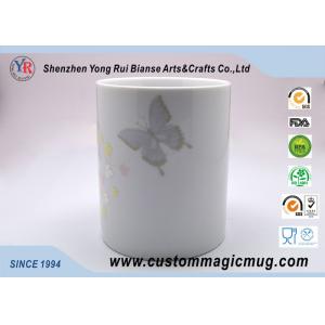 Beautiful 11 oz Customizable Coffee Mugs Heat Change Flower And Butterfly
