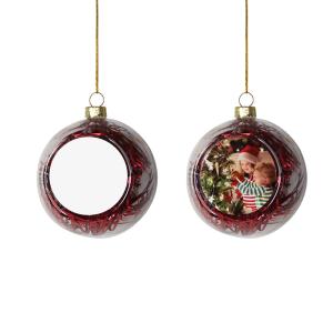 Sublimation Christmas Ball Personalized Custom Printing 8CM Glass Christmas Ball