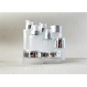 30ml 50ml 80ml 120ml Cosmetic Glass Bottles White Color Round Shape Bottle And