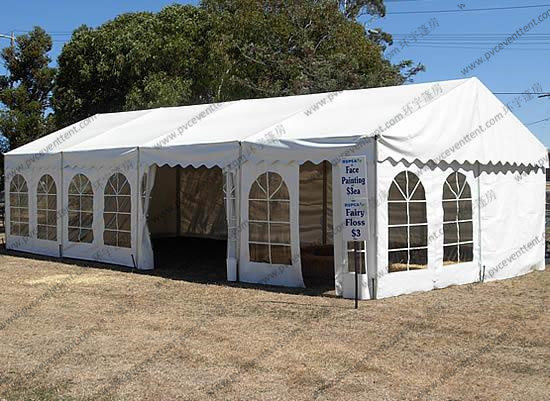 Hot - DIP Galvanized PVC Canopy Tent White 6 x 12m With Transparent Church