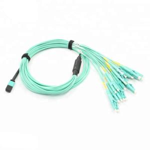 8 Core MTP Fanout Cable 10 M Length Single / Multi Mode For Data Communication