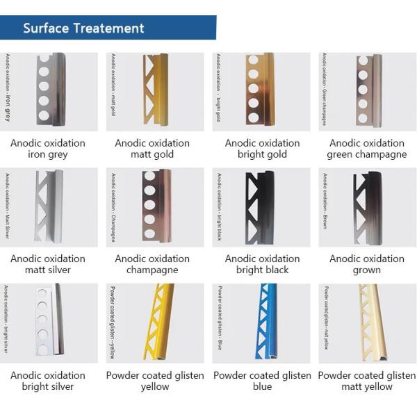 Anodized Open Decorative Aluminum Trim For Wall Corner PVDF Finish
