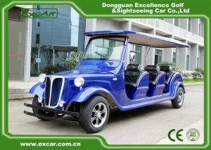 China Elegant Blue Electric Classic Cars 6 Seater Electric Vintage Car on sale