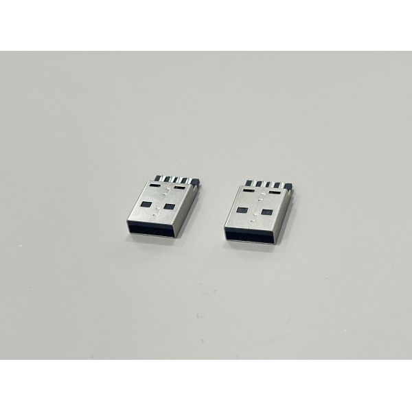 High-Durability USB 2.0 AM Connector – Integrated Solder-Type Black Housing Gold-Flash Plated Interconnect
