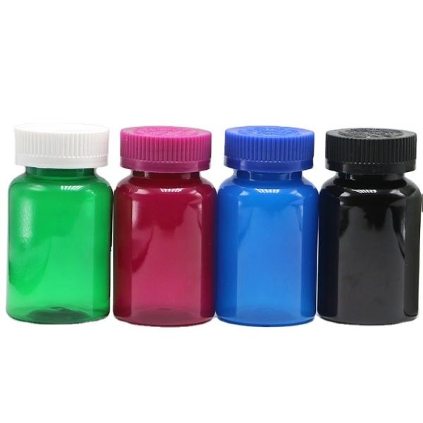 Quality Translucent Supplement Bottles 120mL 4oz PET Capsule Bottles with Safety Cap wholesale