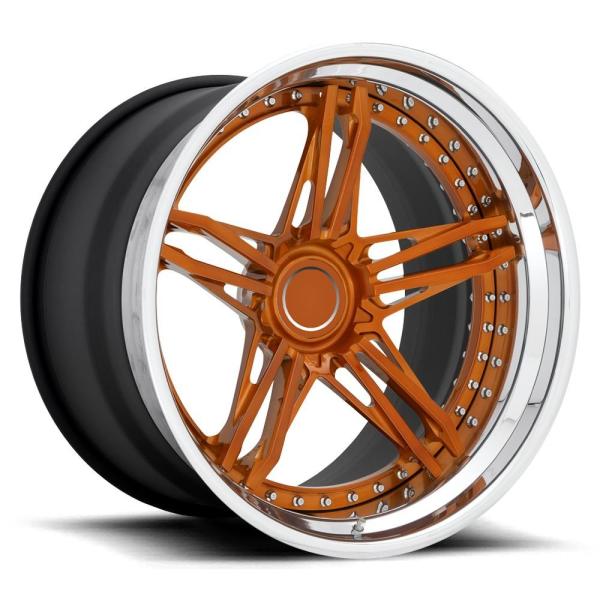 Black deep concave 3PC customized forged wheel 20 inch rims 5x114.3 forged car wheels