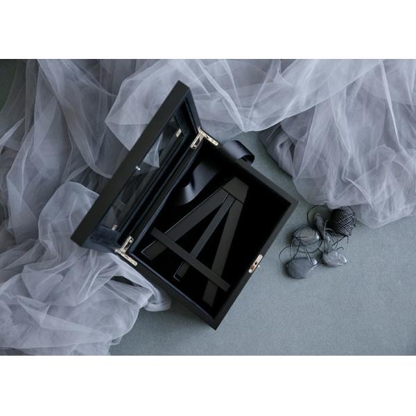 Quality Customized Wood Gift Packaging Boxes Black Color With Lacquer For Bamboo Easel wholesale