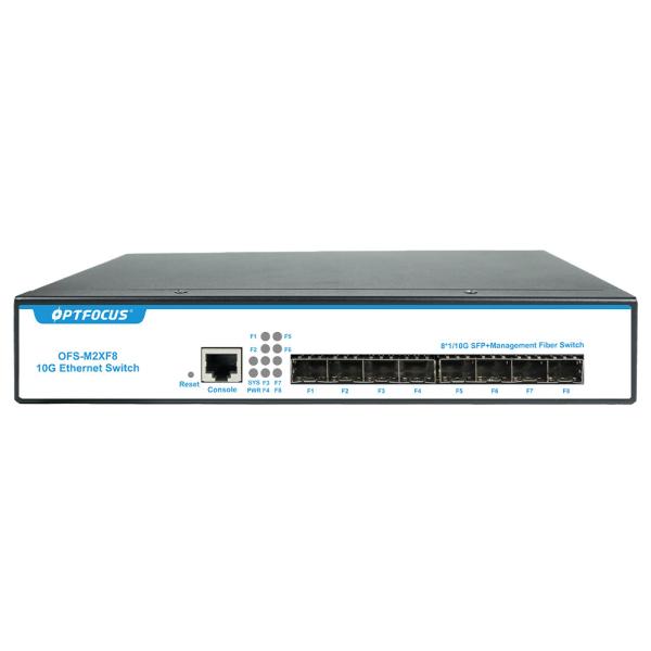 Quality L3 managed 8 port 1G/ 10G Uplink SFP+ Port Smart Network industrial Managed Ethernet Fiber Switch wholesale