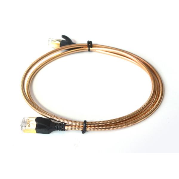 Outdoor Armored LAN Patch Cable Solid GEL Filled Cable , RJ45 patch cord