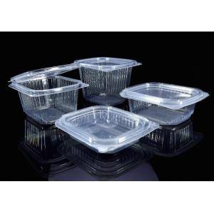 China Customized square fruit salad box food grade transparent disposable takeaway sauce packaging box on sale