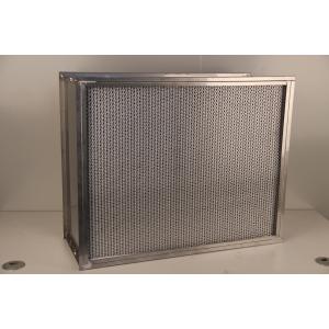 SS Frame Hepa Panel Filter , Aluminum Foil Hepa Air Filter High Temp Resistance
