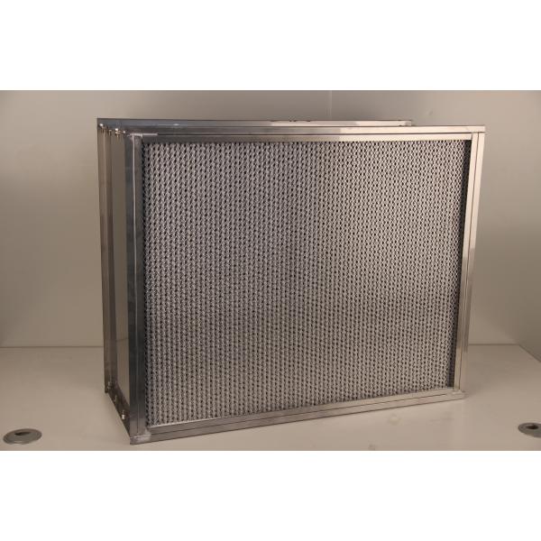 SS Frame Hepa Panel Filter , Aluminum Foil Hepa Air Filter High Temp Resistance