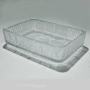 Rectangular Glass Wash Basin Table Top 12 Inch Crystal Clear