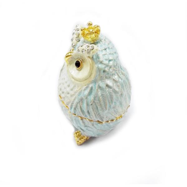 Bird metal jewelry box owl trinket boxes alloy animal bird trinket jewelry box