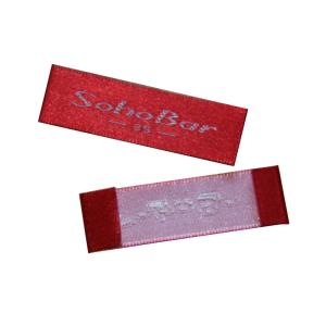 Stamped Color Satin Clothing Woven Labels Combing machine Woven Soft Edge