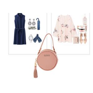 Small Round Pu Leather Bag Fashion Hand Take Change Card Package With Tassel