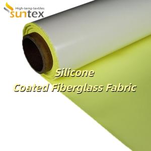 Grey Alkali Free Silicone Coated Fiberglass Fabric with 400 g/sqm Weight and 0.3 mm Thickness for Thermal Insulation