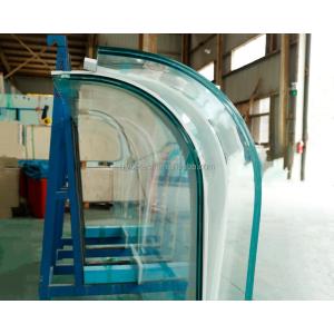Clear Float Curved Tempered Glass With Edge Polished Silk Printing for