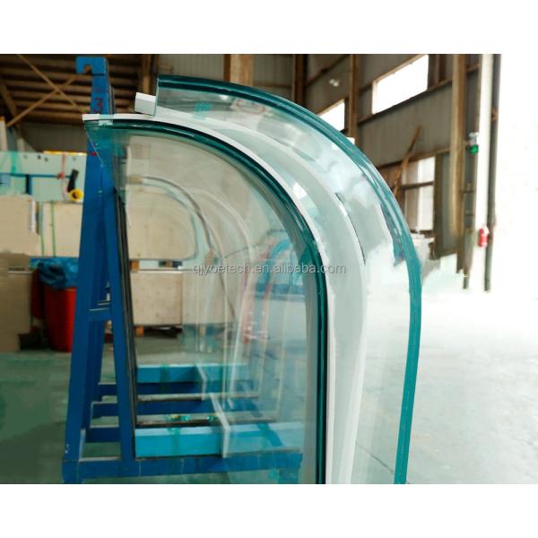 Clear Float Curved Tempered Glass With Edge Polished Silk Printing for