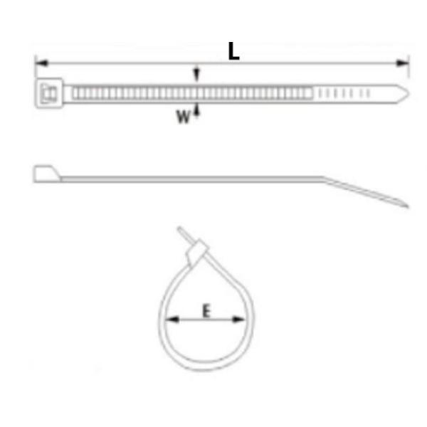OEM Self-Locking Nylon Cable Plastic Ties Reusable for Cable Management