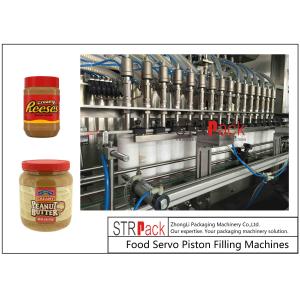 Peanut Butter Bottle Inline Volumetric Piston Filling Machine 0.6Mpa